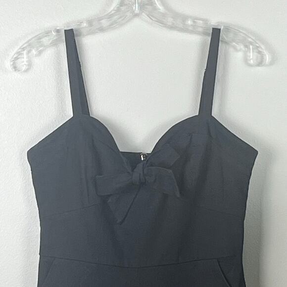 Molly Green Black Strapped Sweetheart Neckline Cotton Jumpsuit Size Small - Picture 5 of 7